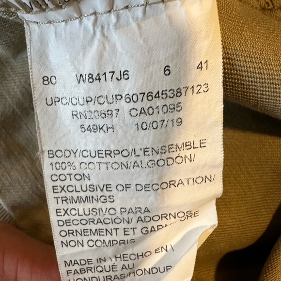 Dickies XL TALL Industrial Heavyweight Long Sleeve Men's Shirt Beige. Workwear. - Picture 6 of 11